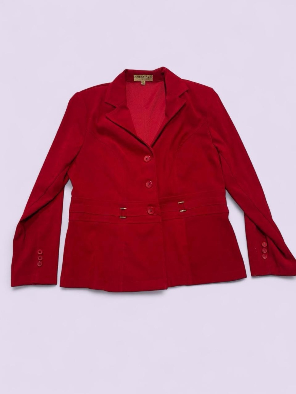 Notations Red Women's Tailored Blazer Jacket